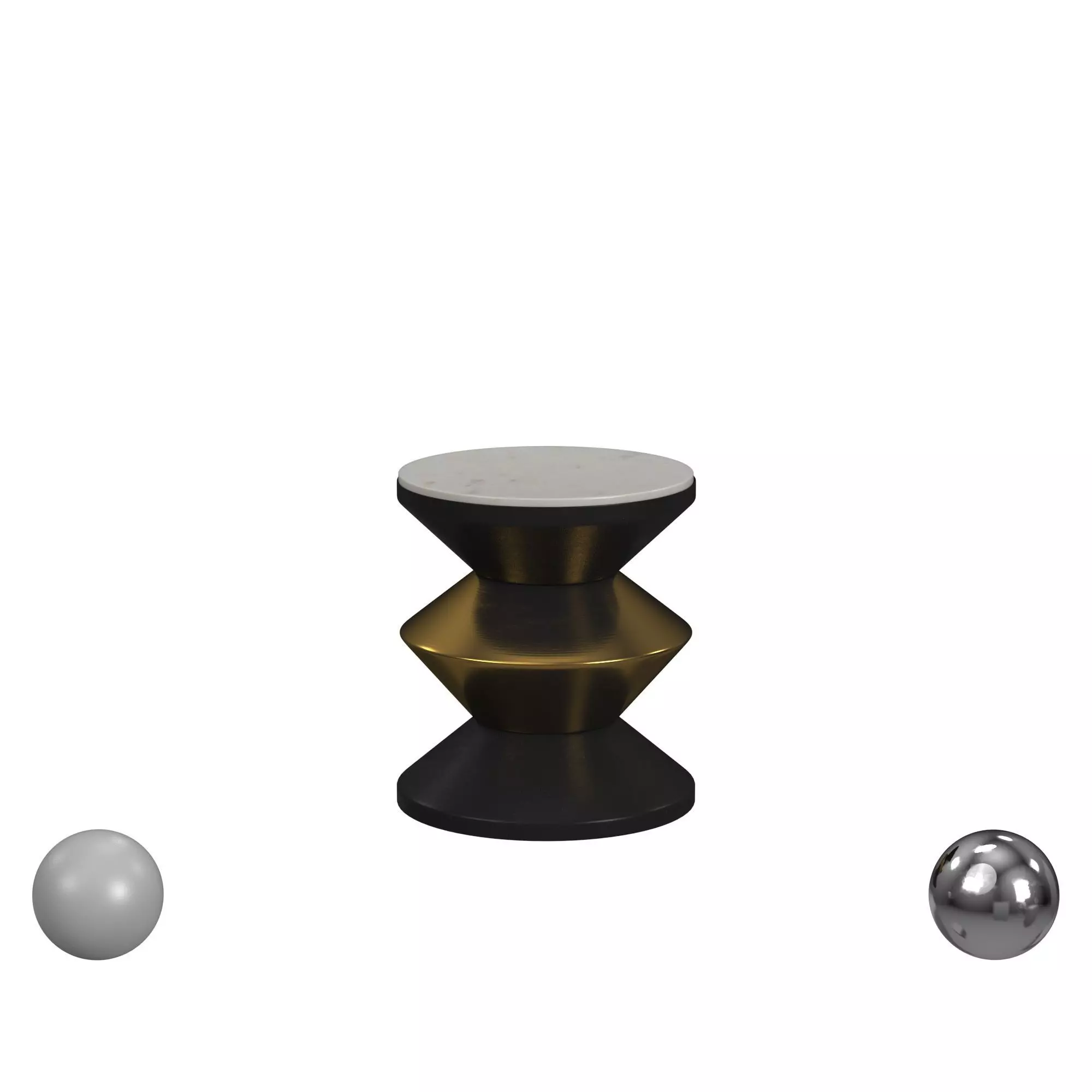 Safavieh Azizi Stone Top Side Table 3D model_0