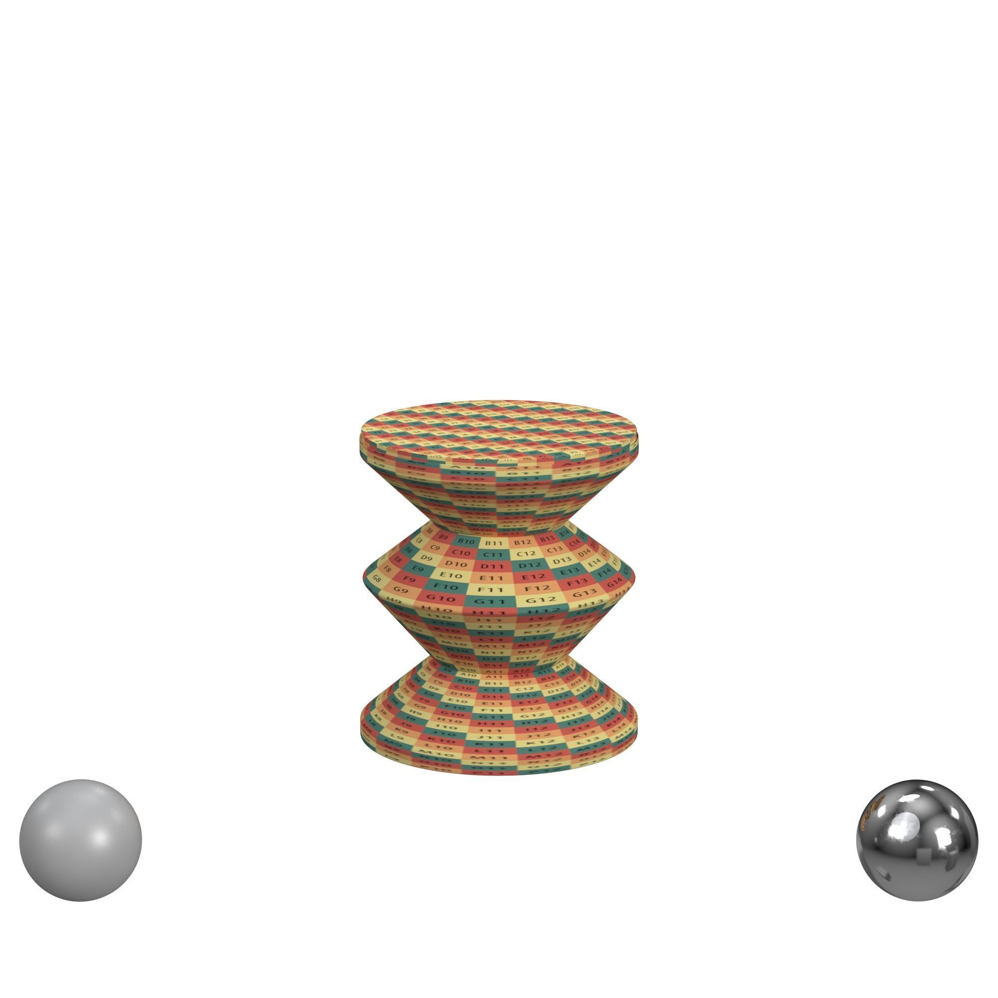 Safavieh Azizi Stone Top Side Table 3D model_2