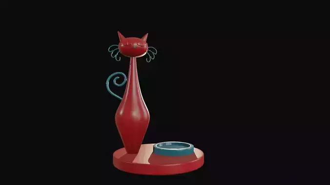Gato suporte de copo 3D print model