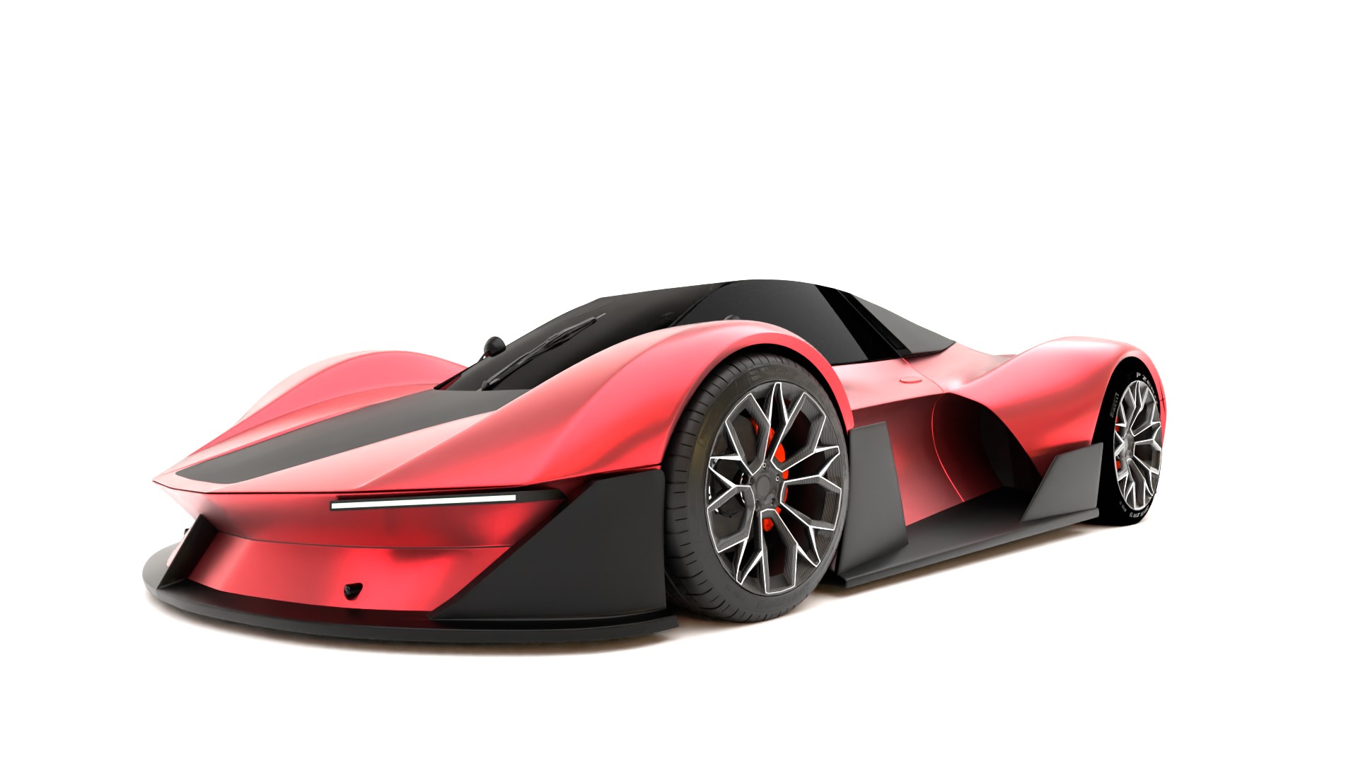 Futuristic Sports Car Concept I High-Quality 3D Model 3D model_1