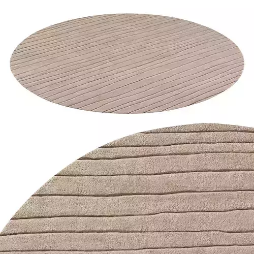 Vesa Wool Rug wheat round