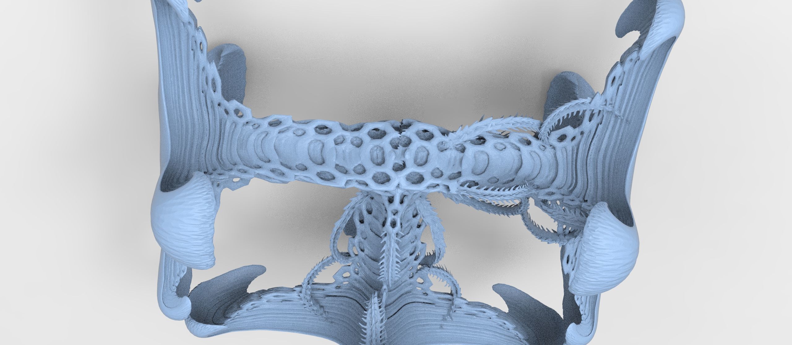 Alien Spine vertebrae stone 6 3D model_1