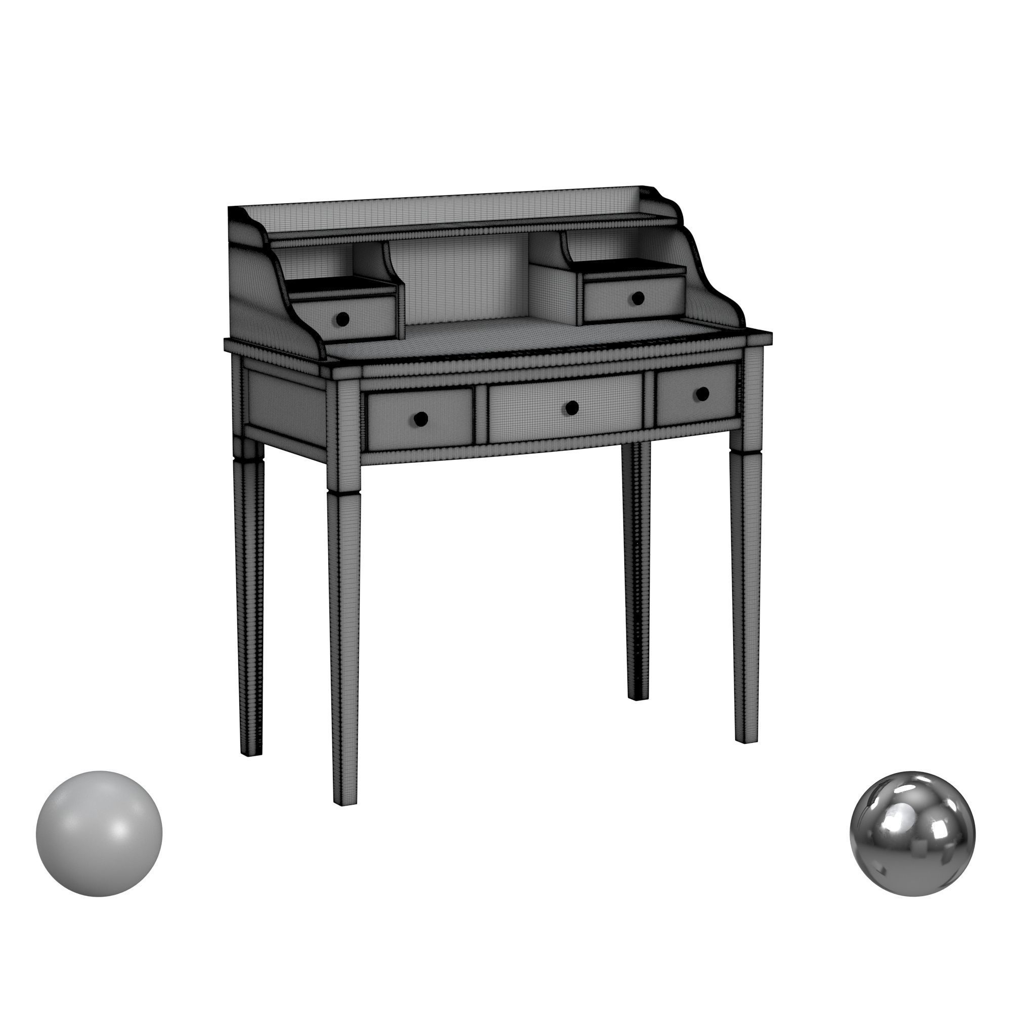 Safavieh Landon Writing Desk 3D model_3