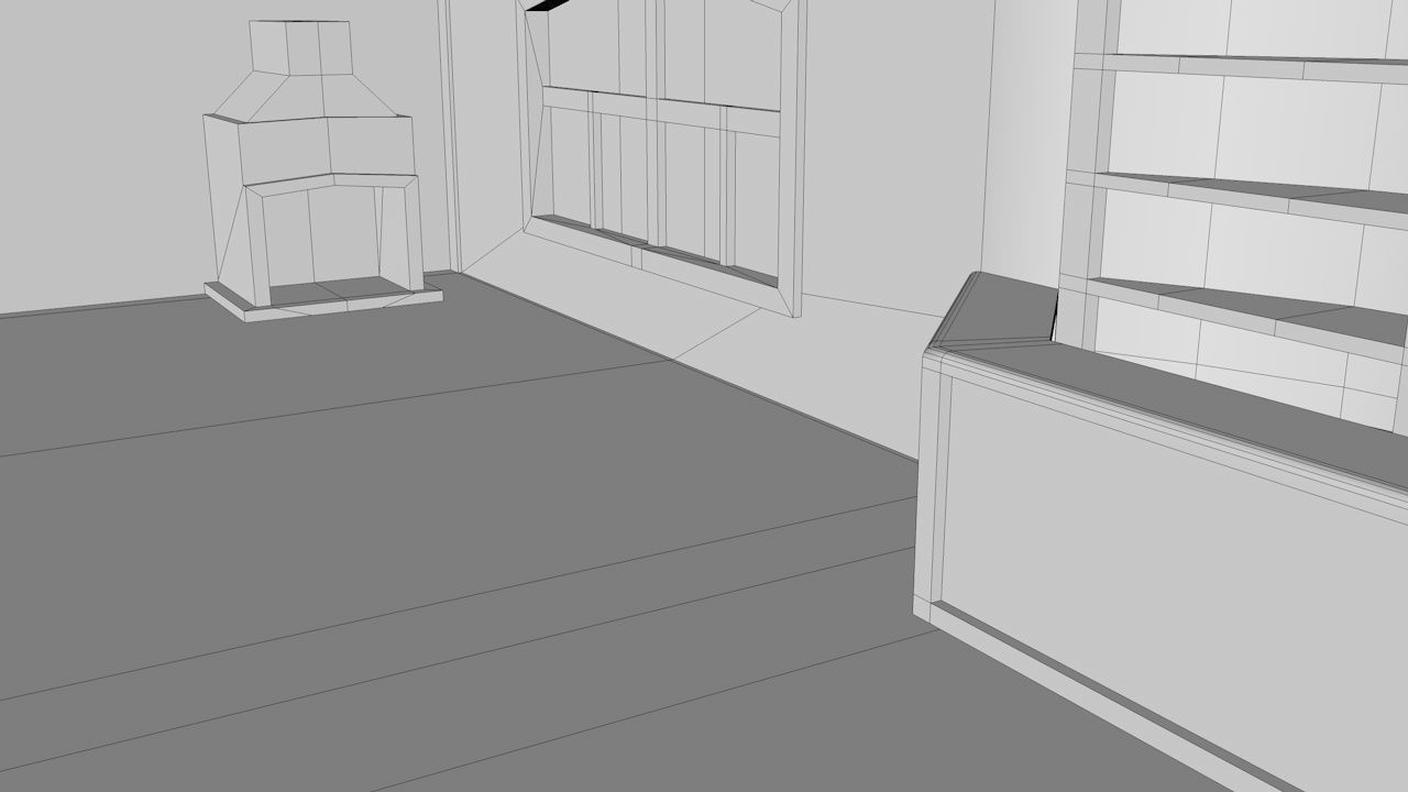 Tavern Low-poly 3D model_19