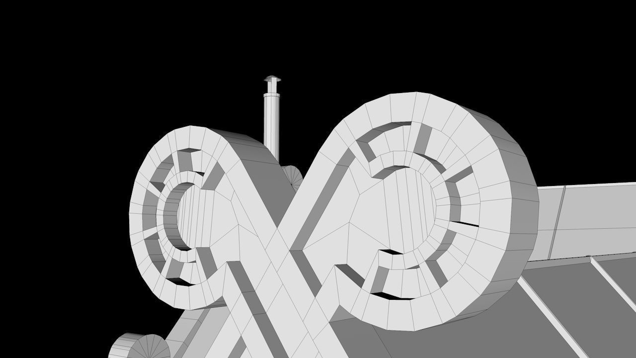 Tavern Low-poly 3D model_28