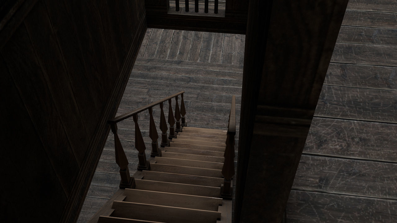 Tavern Low-poly 3D model_7