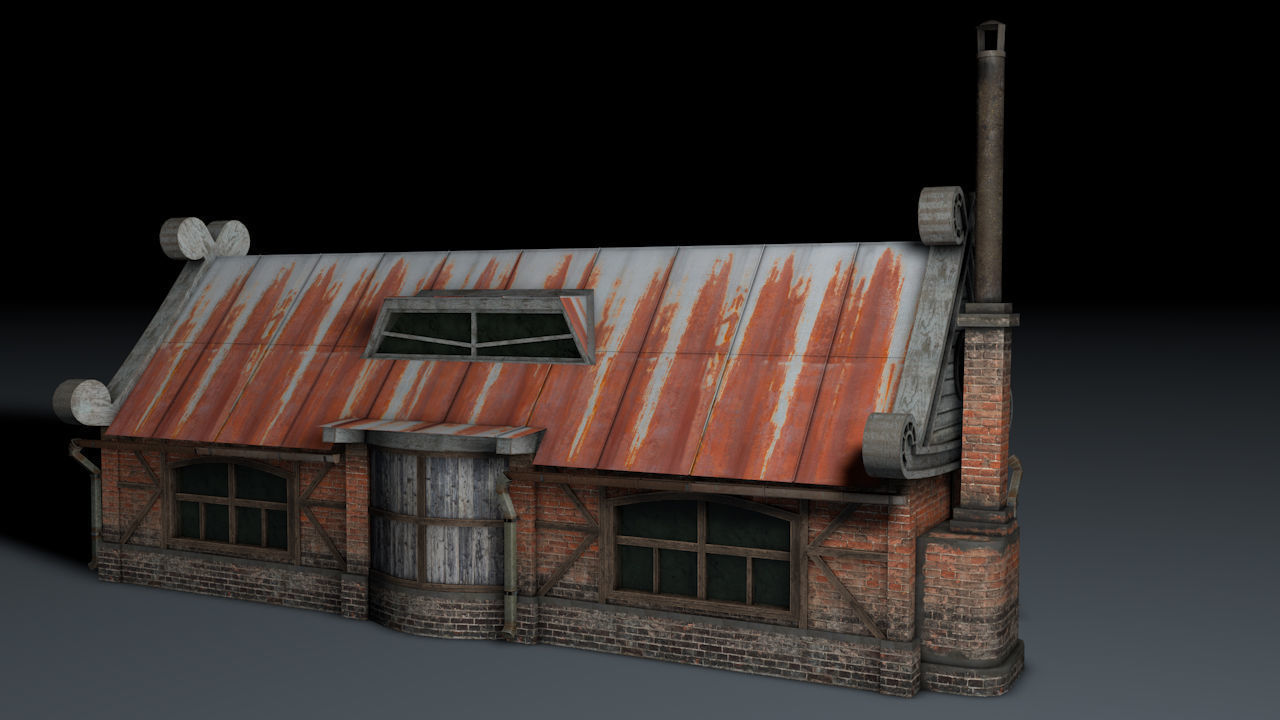 Tavern Low-poly 3D model_12