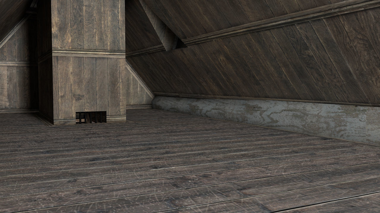 Tavern Low-poly 3D model_6