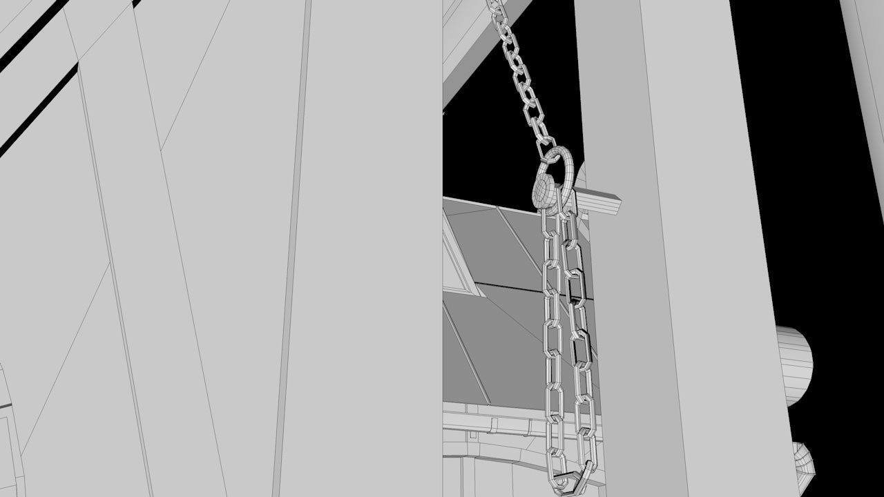 Tavern Low-poly 3D model_32