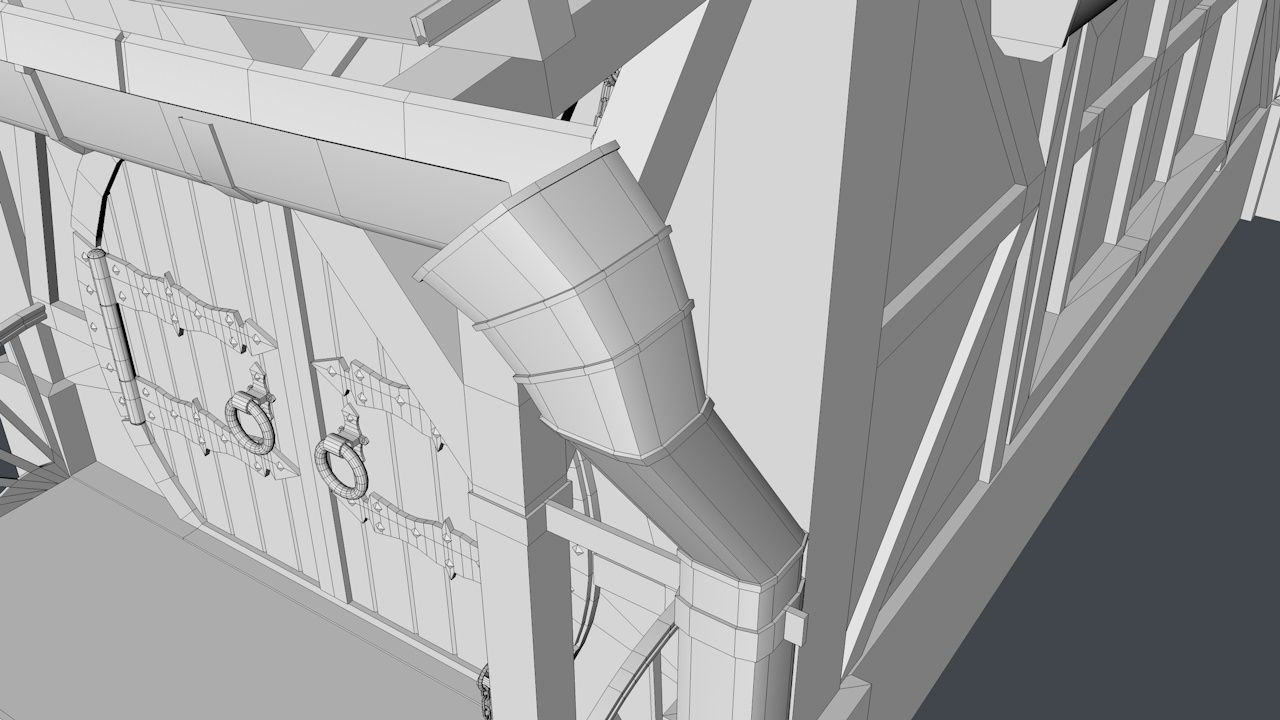 Tavern Low-poly 3D model_25