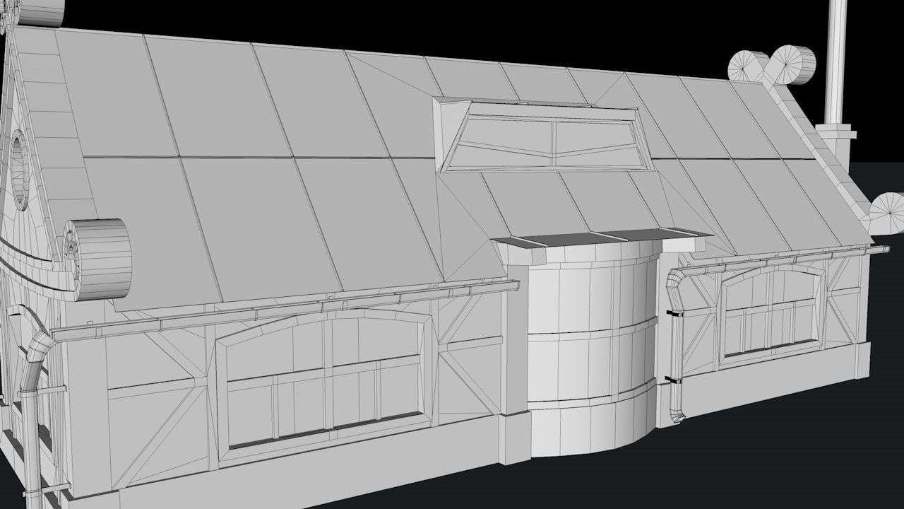 Tavern Low-poly 3D model_30