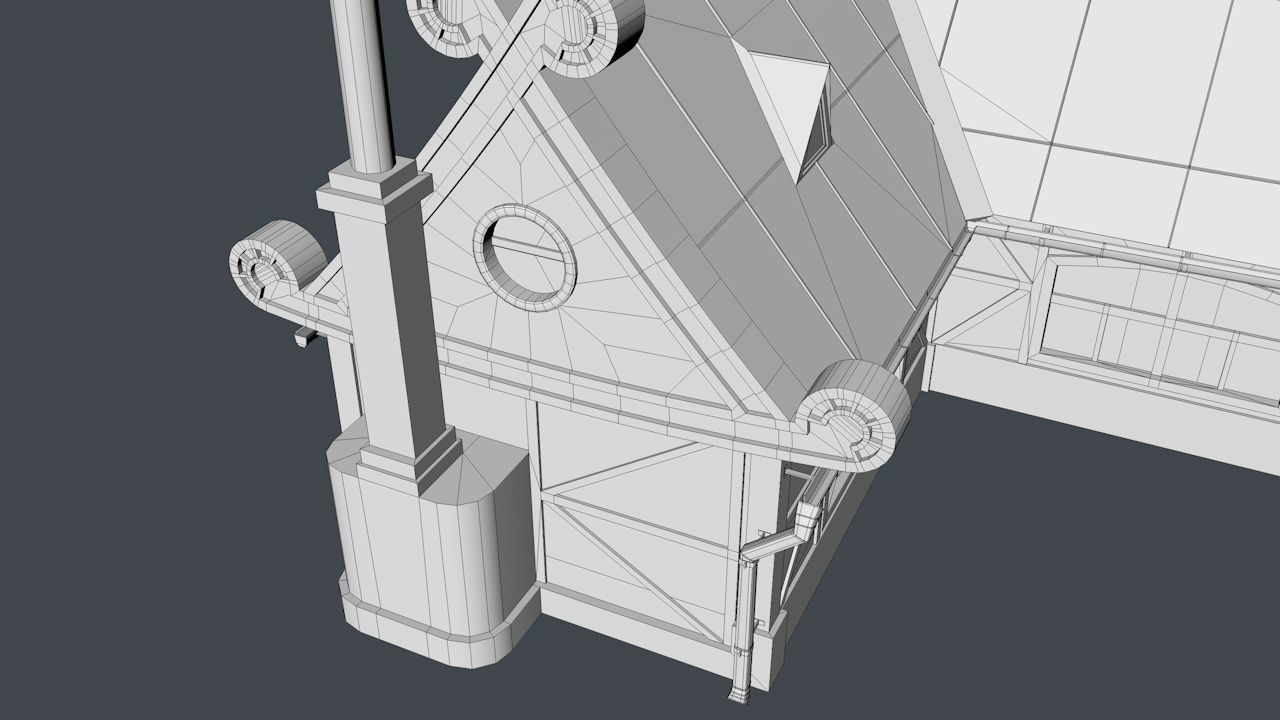 Tavern Low-poly 3D model_31
