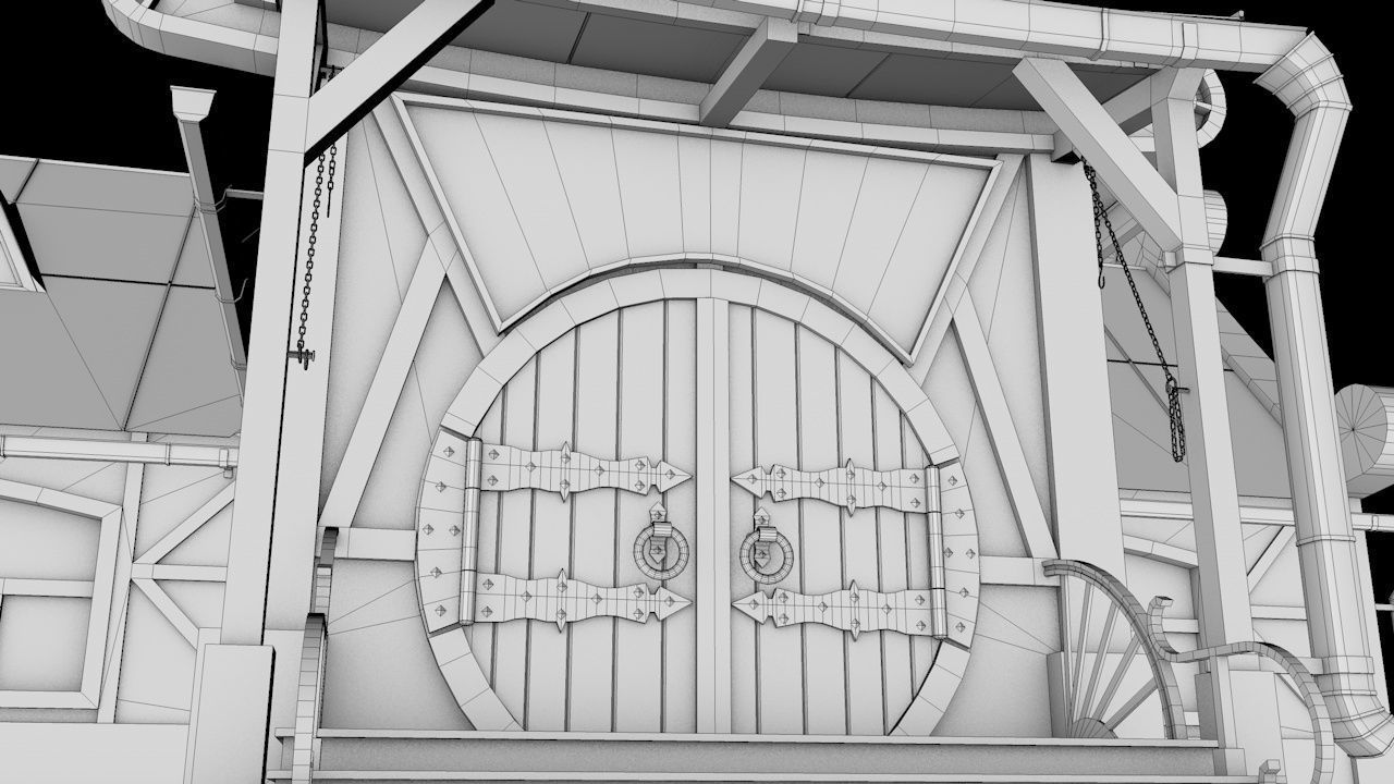 Tavern Low-poly 3D model_27