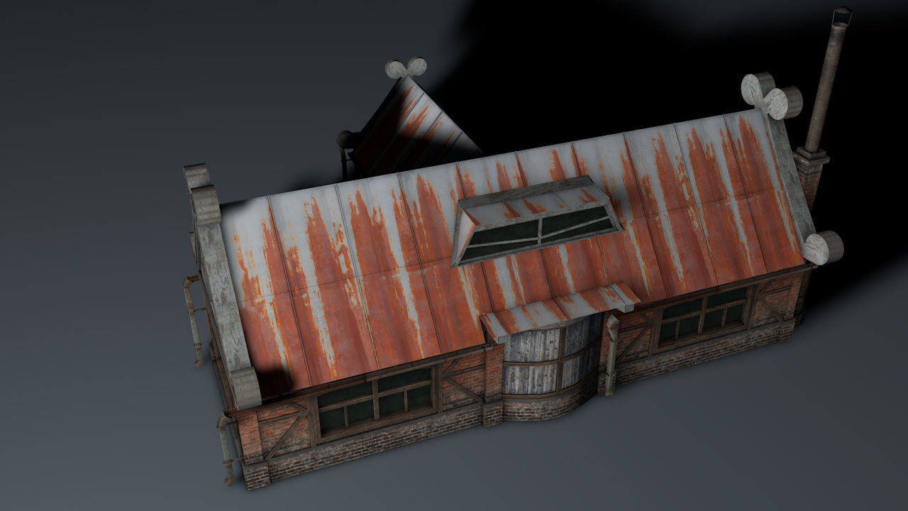 Tavern Low-poly 3D model_14