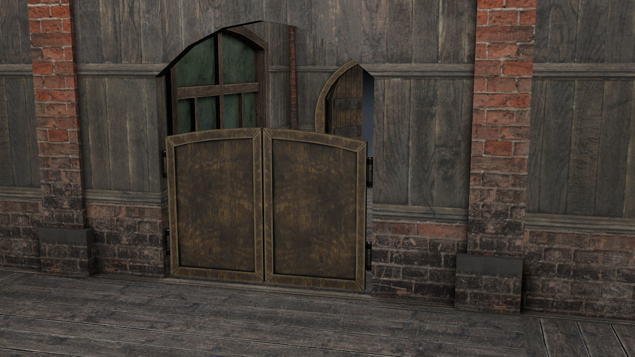 Tavern Low-poly 3D model_8