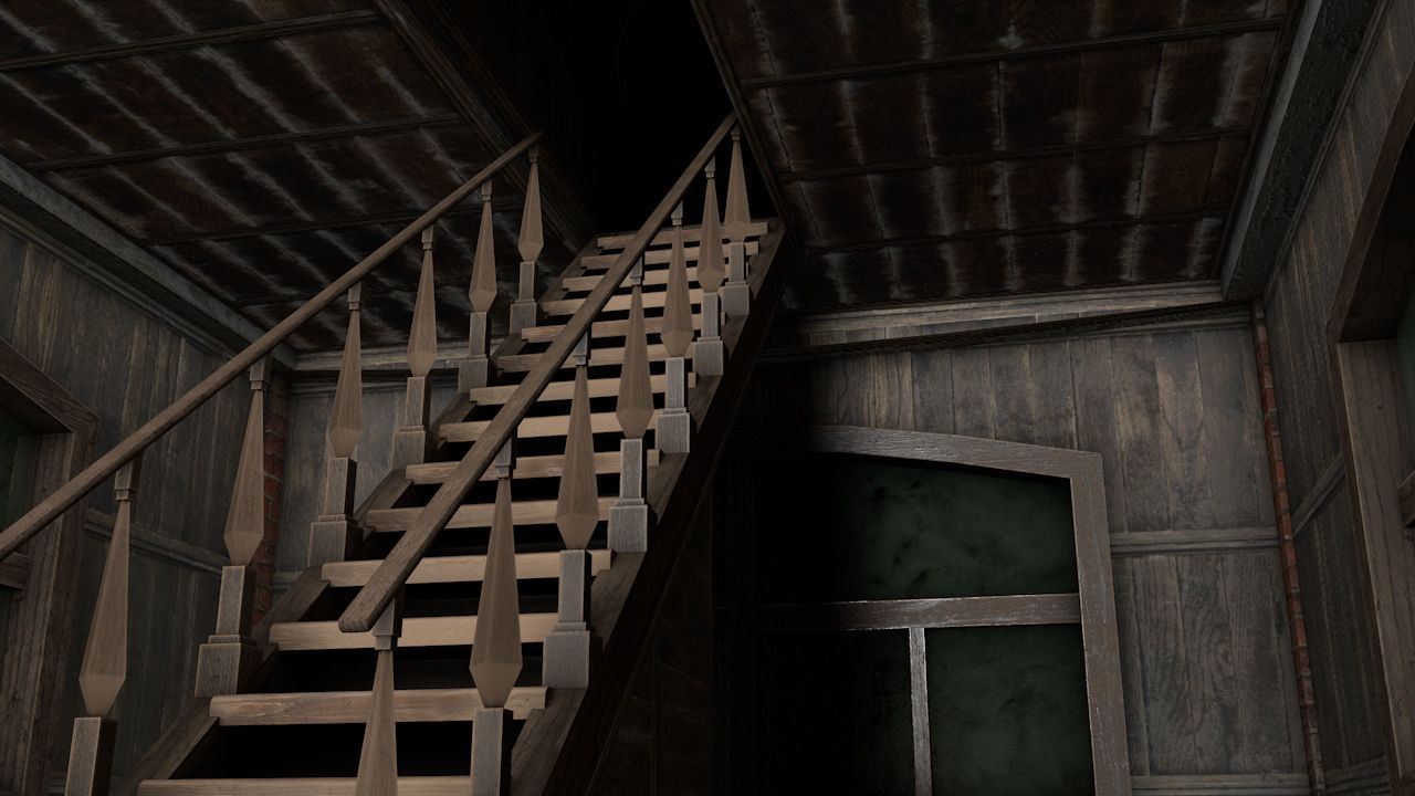 Tavern Low-poly 3D model_4