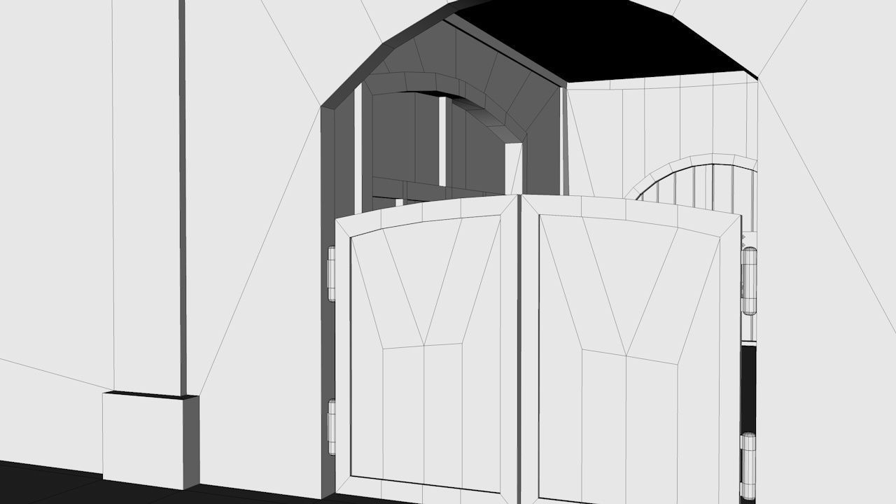 Tavern Low-poly 3D model_34