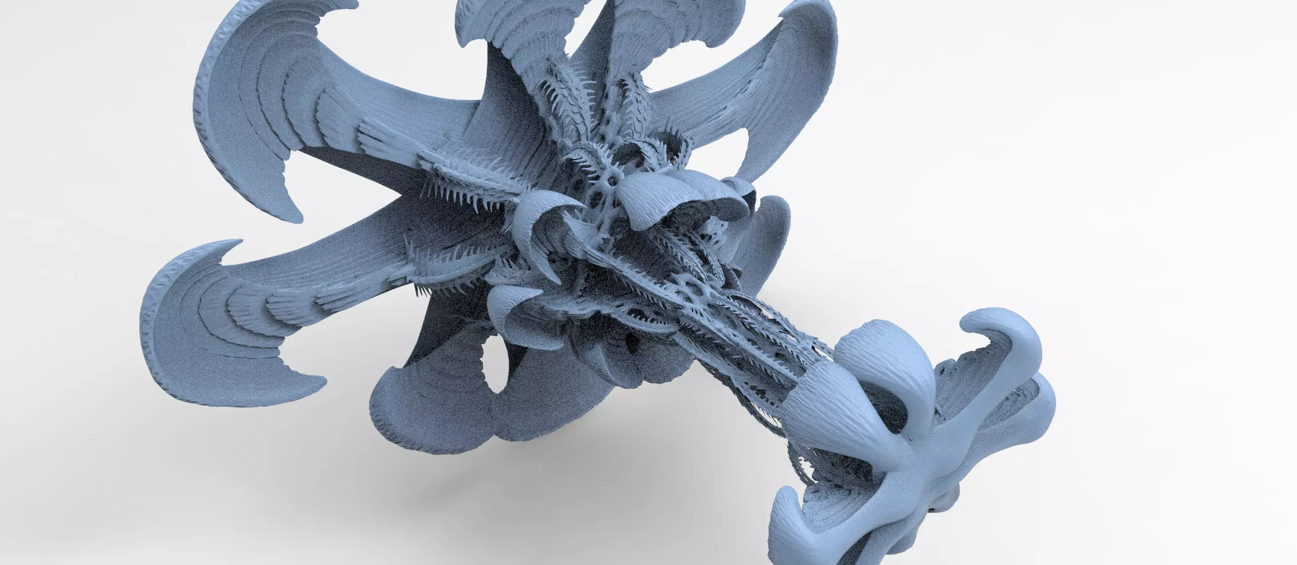 Alien Spine vertebrae stone 8  3D model_0