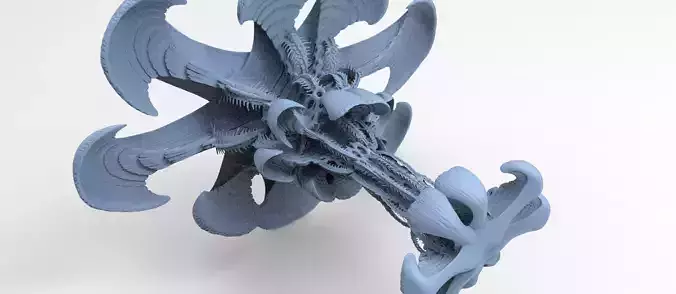 Alien Spine vertebrae stone 8 