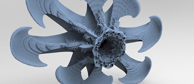 Alien Spine vertebrae stone 9  3D model