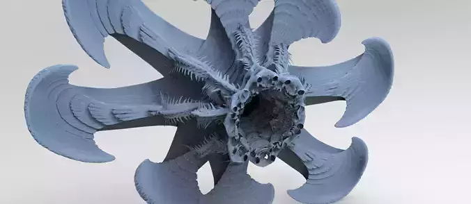 Alien Spine vertebrae stone 9 