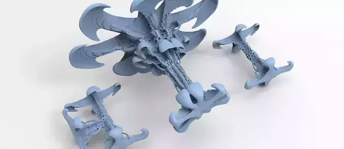 Alien Spine vertebrae stone 3 versions