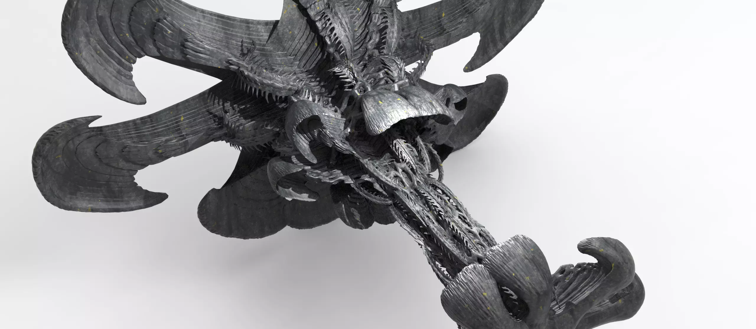 Xeno Inspired Spine Ship 1  3D model_0