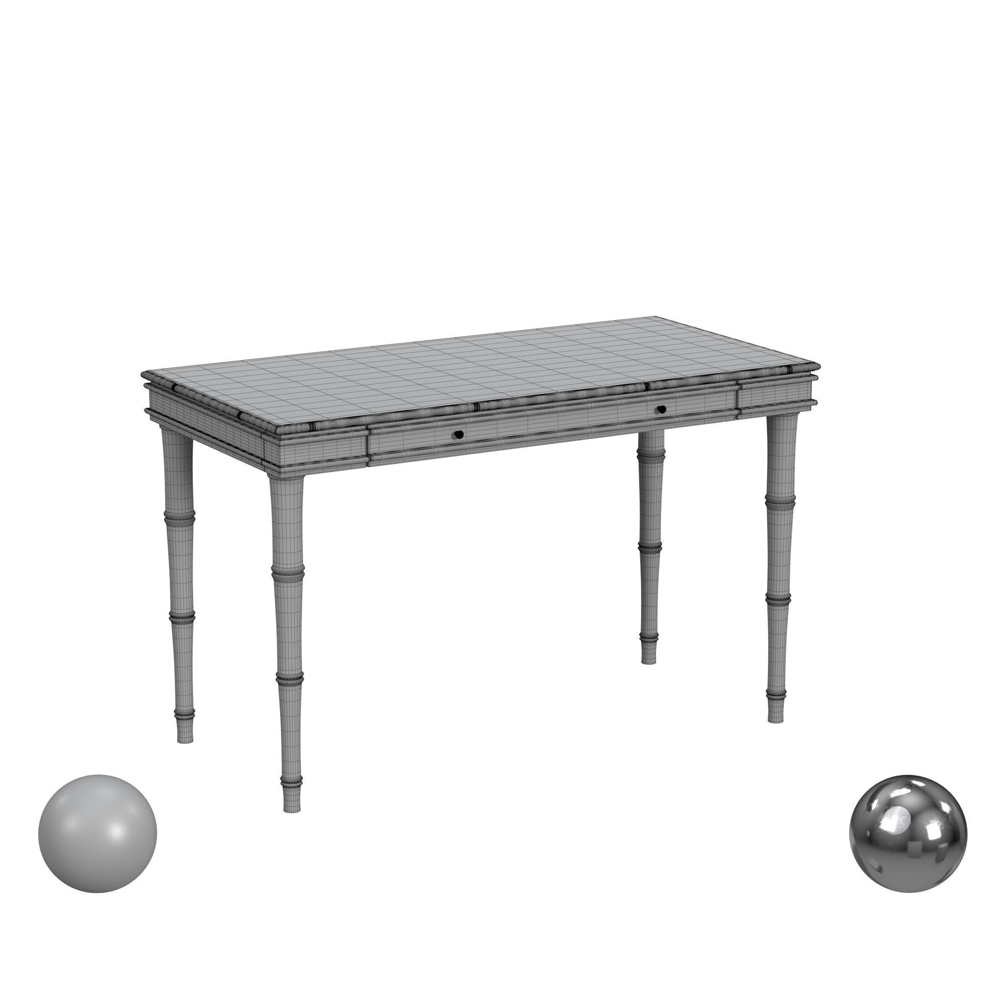 Safavieh Noely Coastal Writing Desk 3D model_3