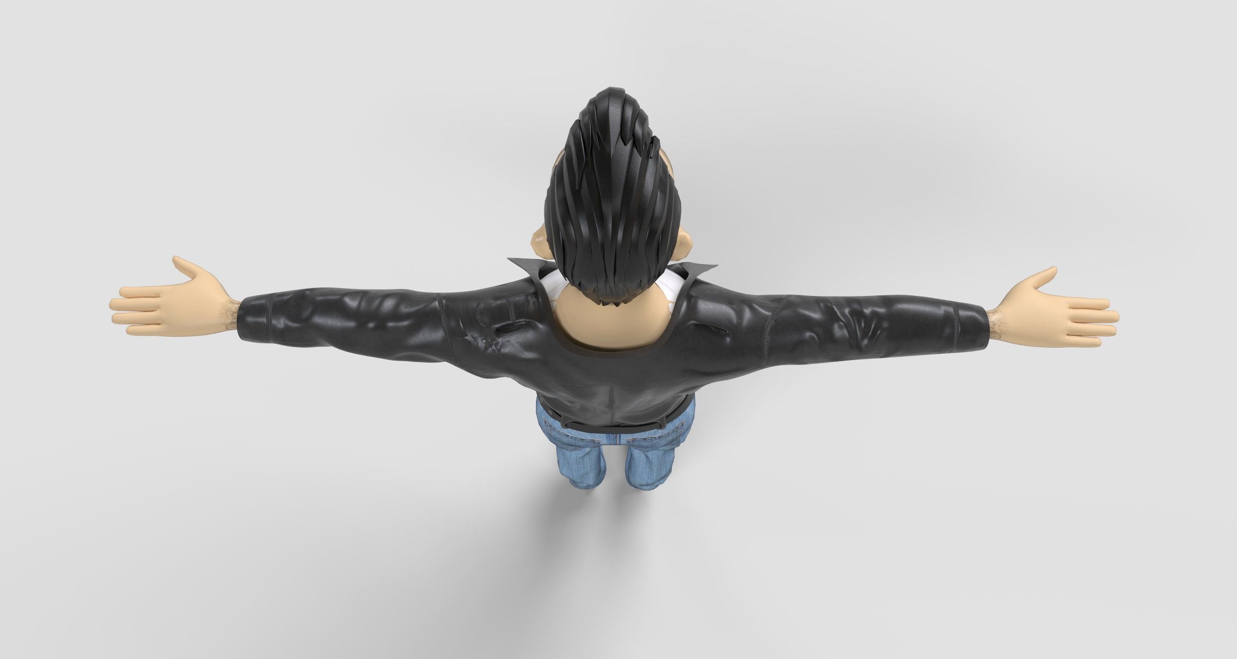 Rockabilly Stylized Character Low-poly 3D model_10