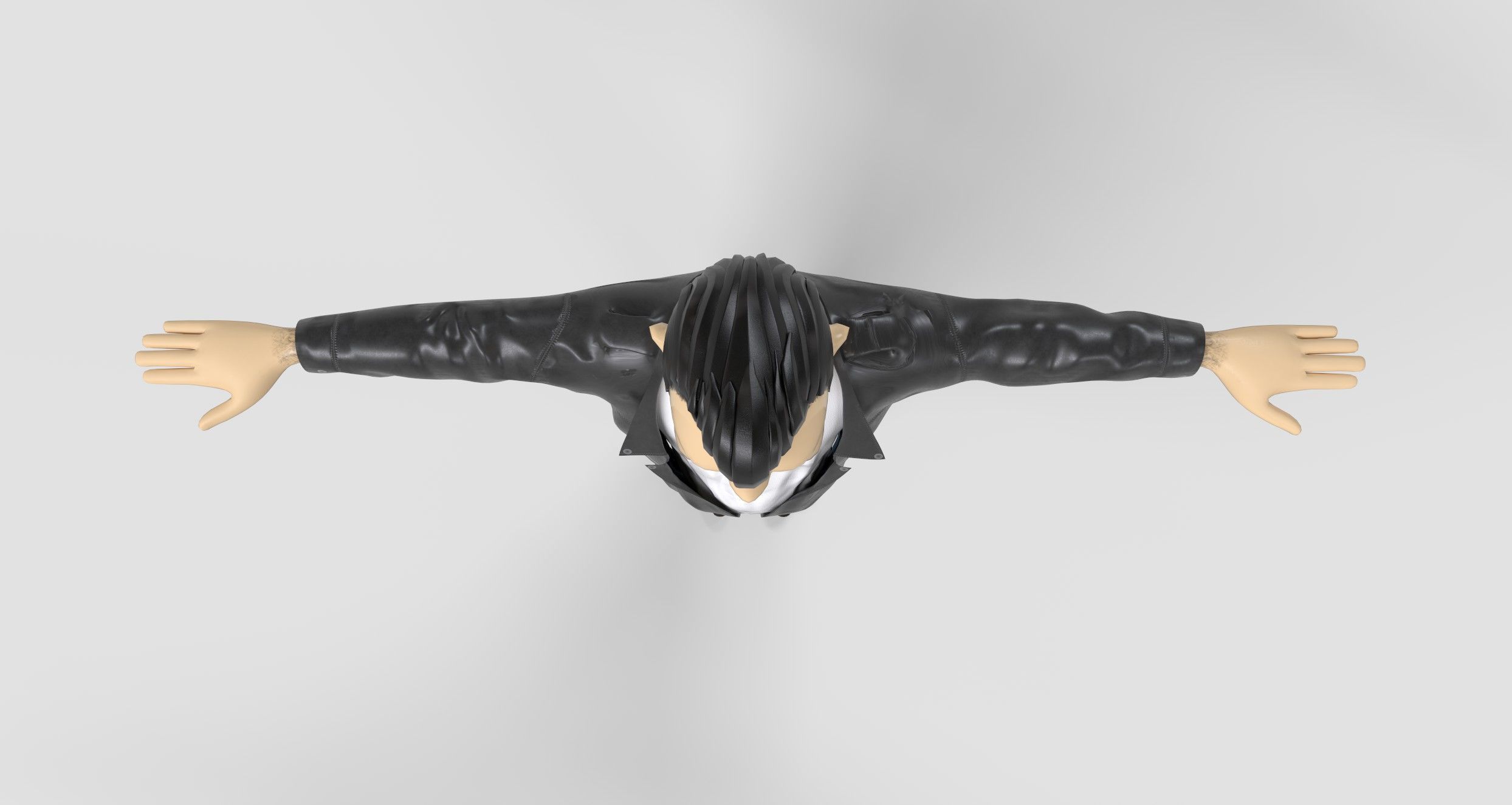 Rockabilly Stylized Character Low-poly 3D model_11