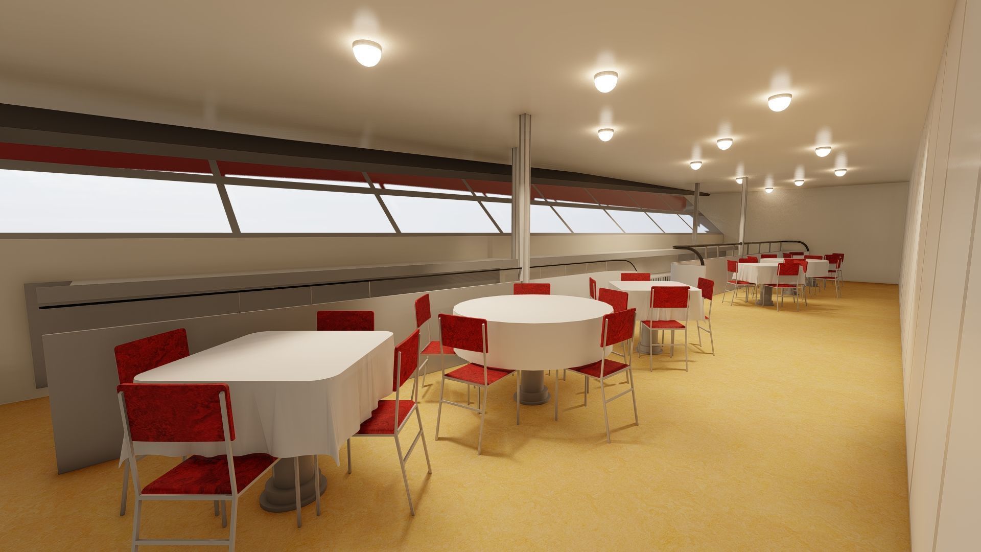 Hindenburg zeppelin with interior 3D model_17