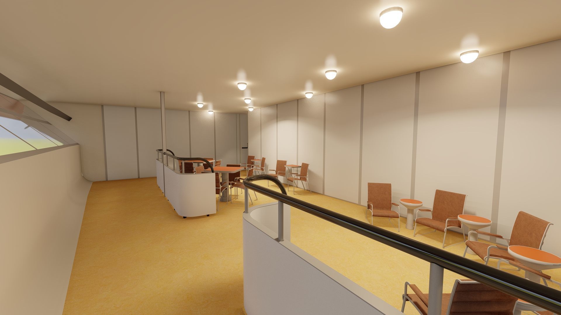 Hindenburg zeppelin with interior 3D model_9