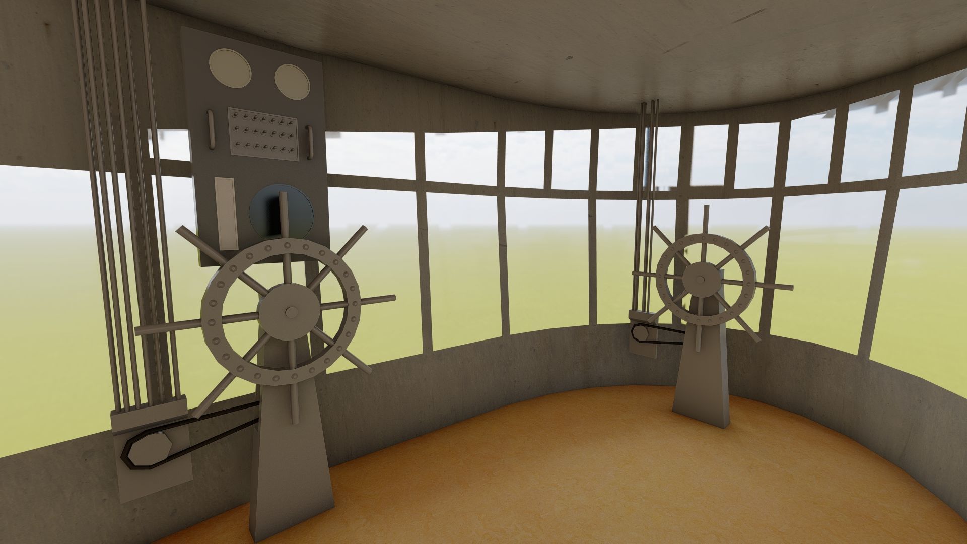 Hindenburg zeppelin with interior 3D model_5