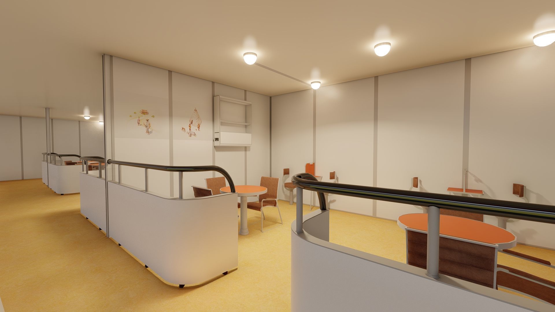 Hindenburg zeppelin with interior 3D model_8