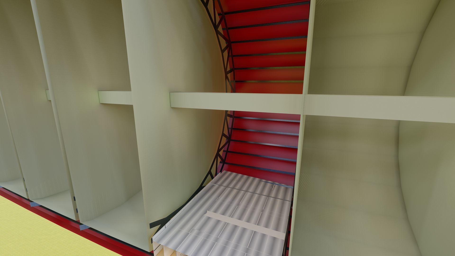 Hindenburg zeppelin with interior 3D model_21