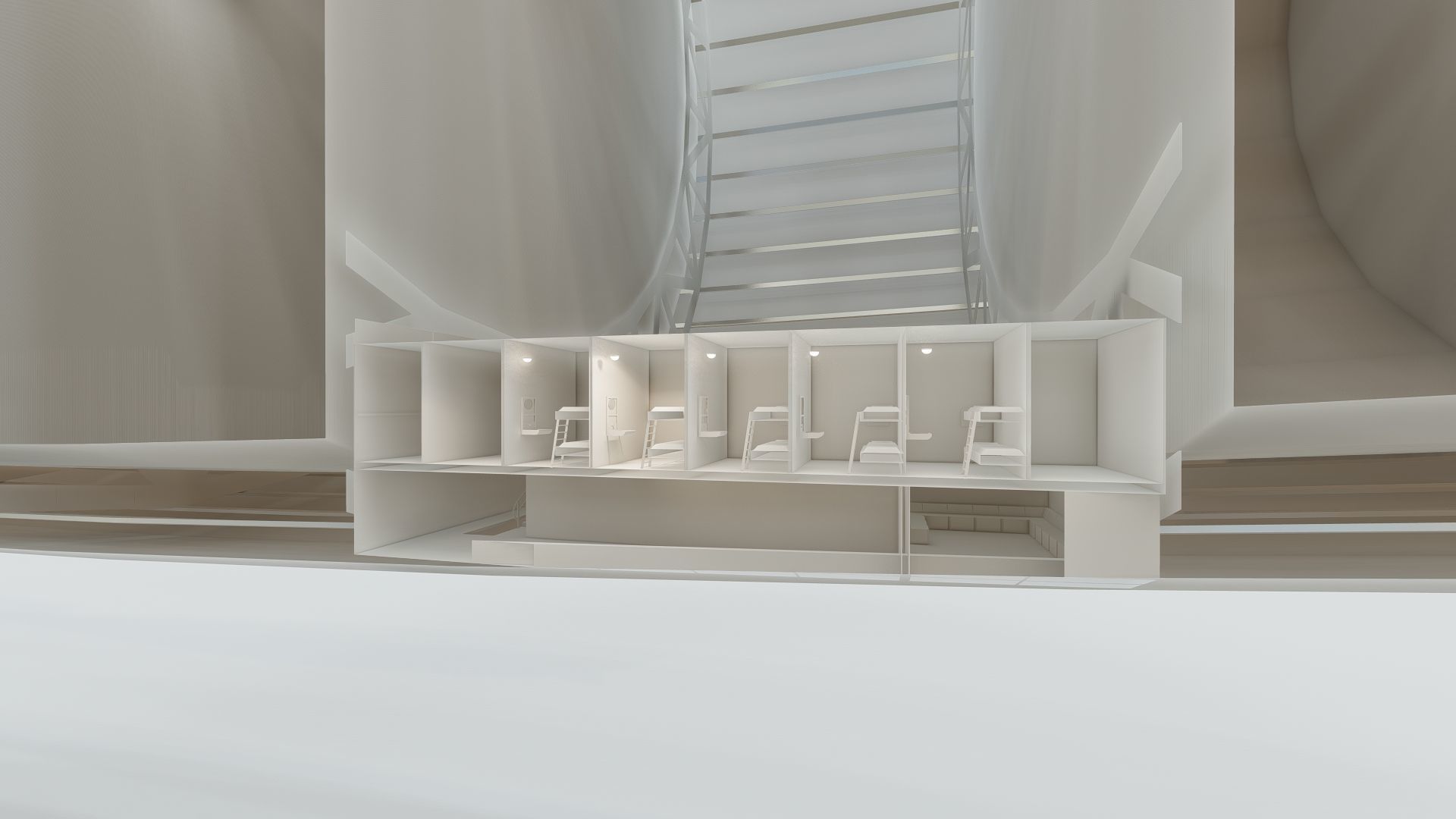 Hindenburg zeppelin with interior 3D model_25