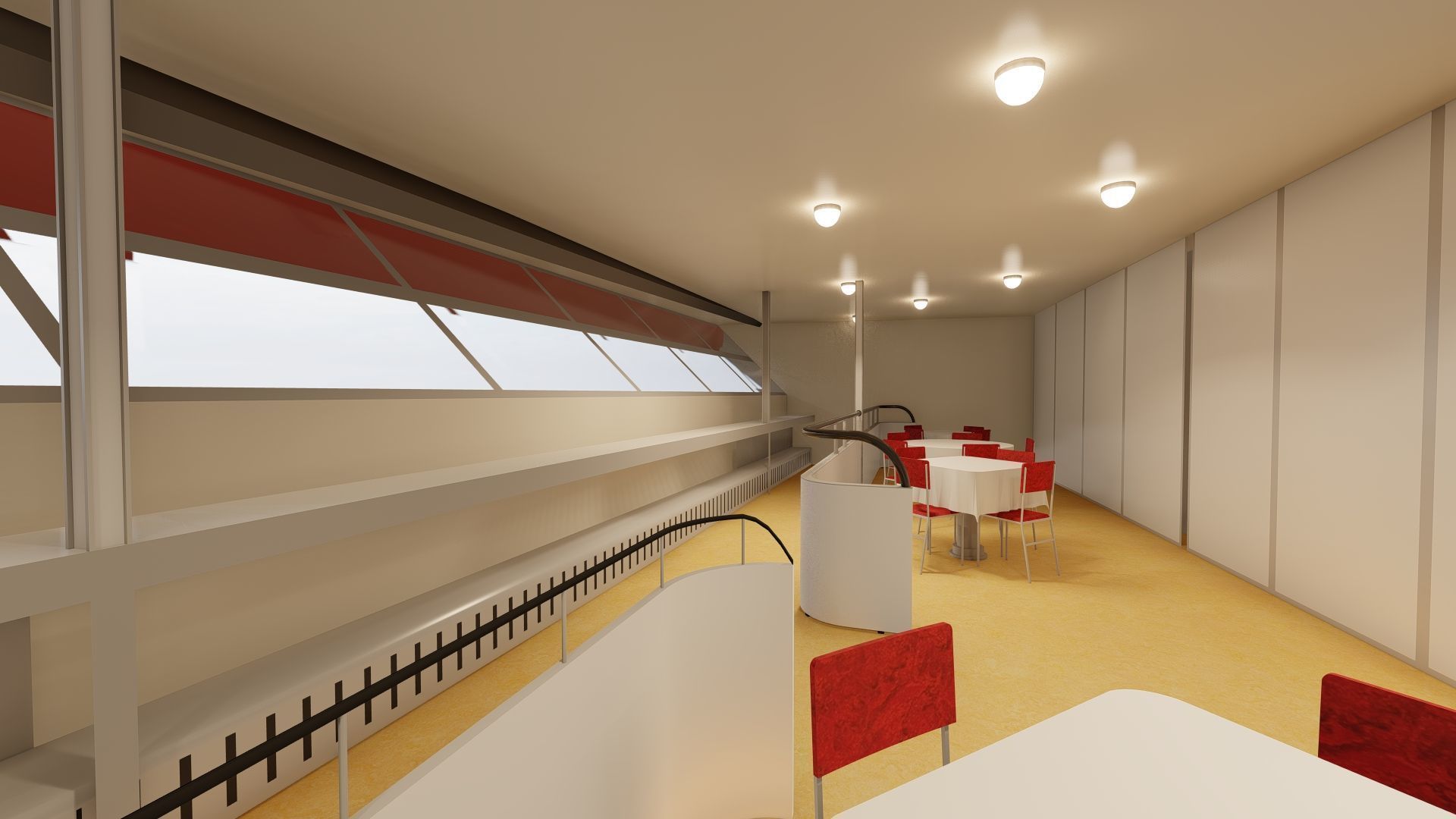 Hindenburg zeppelin with interior 3D model_18