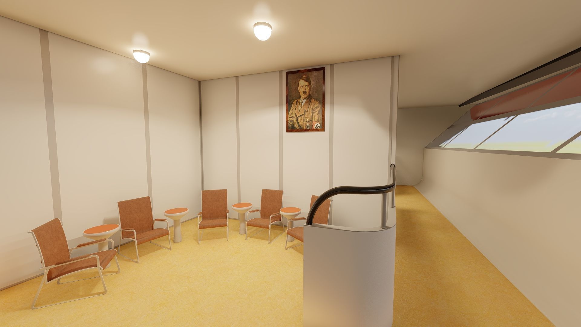 Hindenburg zeppelin with interior 3D model_10