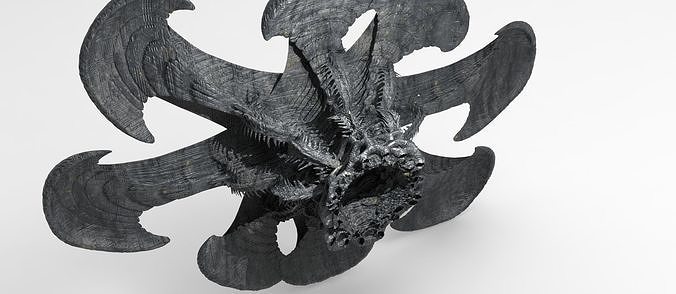 Xeno Inspired Spine Ship 2 3D model