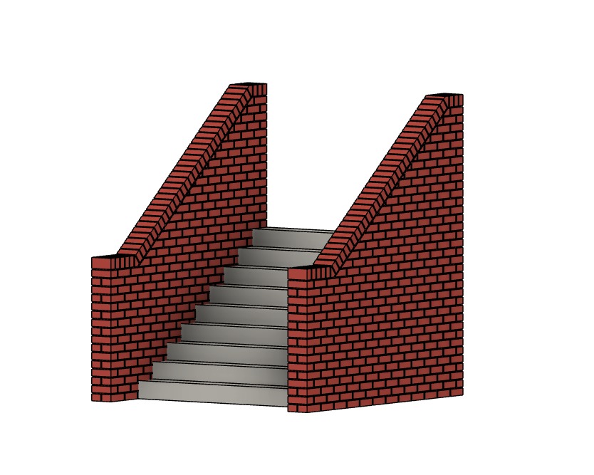 Model Railway Platform Access Steps V1 3D print model_5