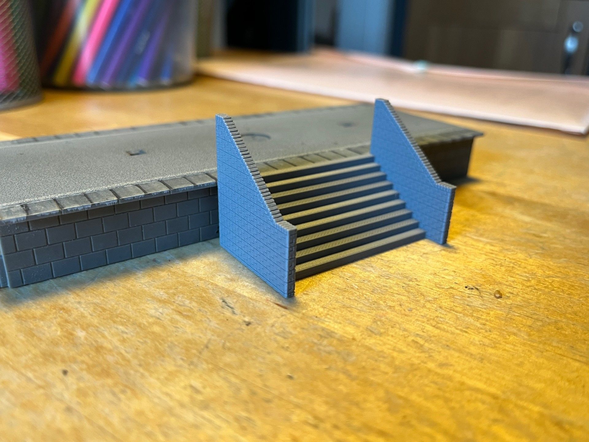 Model Railway Platform Access Steps V1 3D print model_2