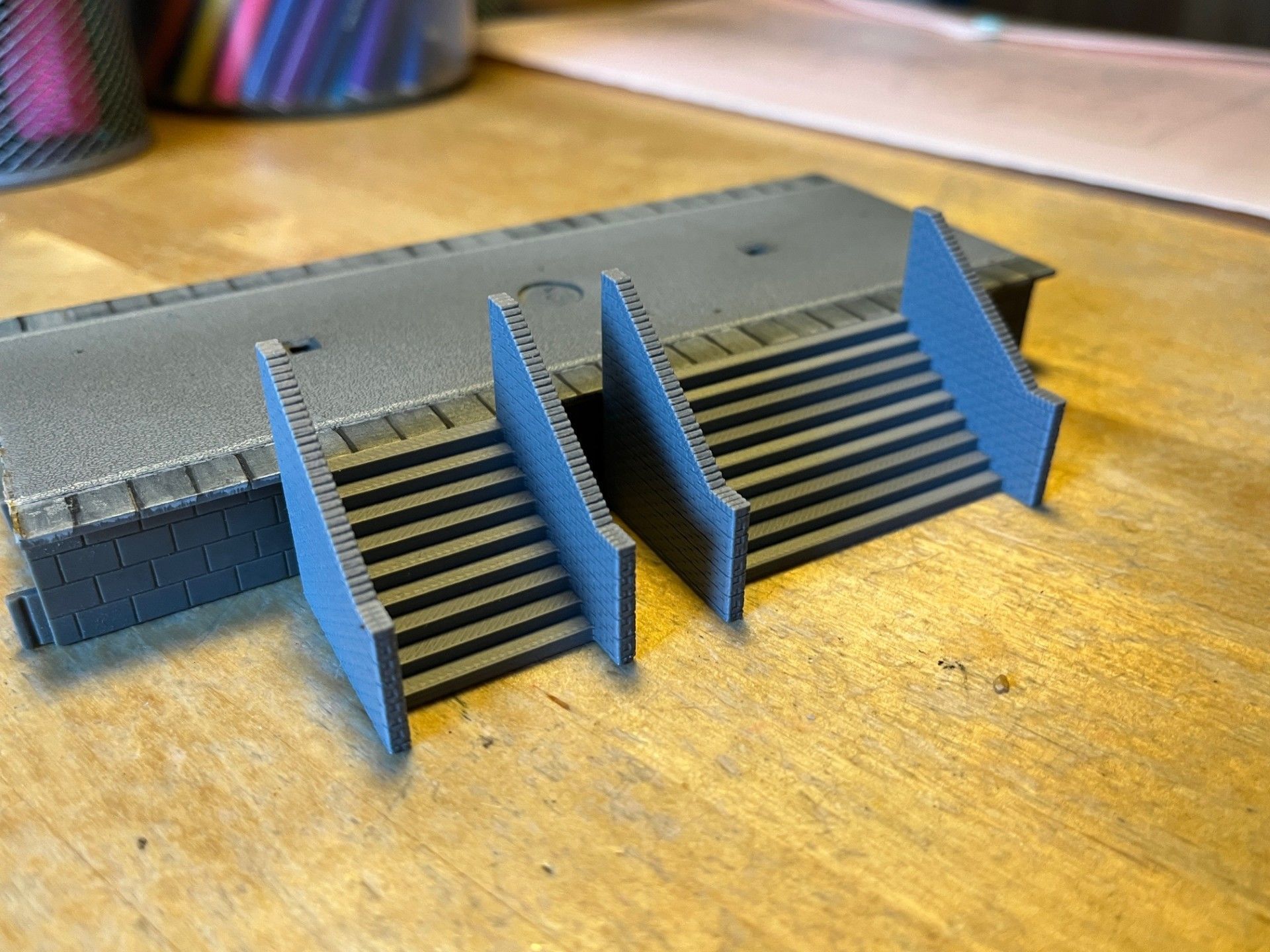 Model Railway Platform Access Steps V1 3D print model_1