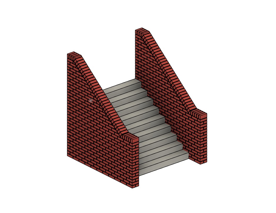 Model Railway Platform Access Steps V1 3D print model_4