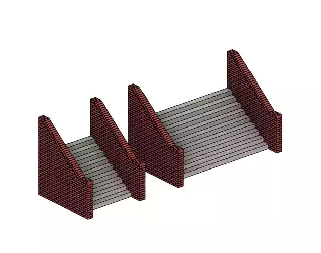 Model Railway Platform Access Steps V1 3D print model