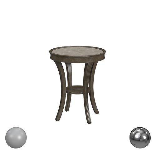 Sanctuary Round Mirrored Accent Table 3D model