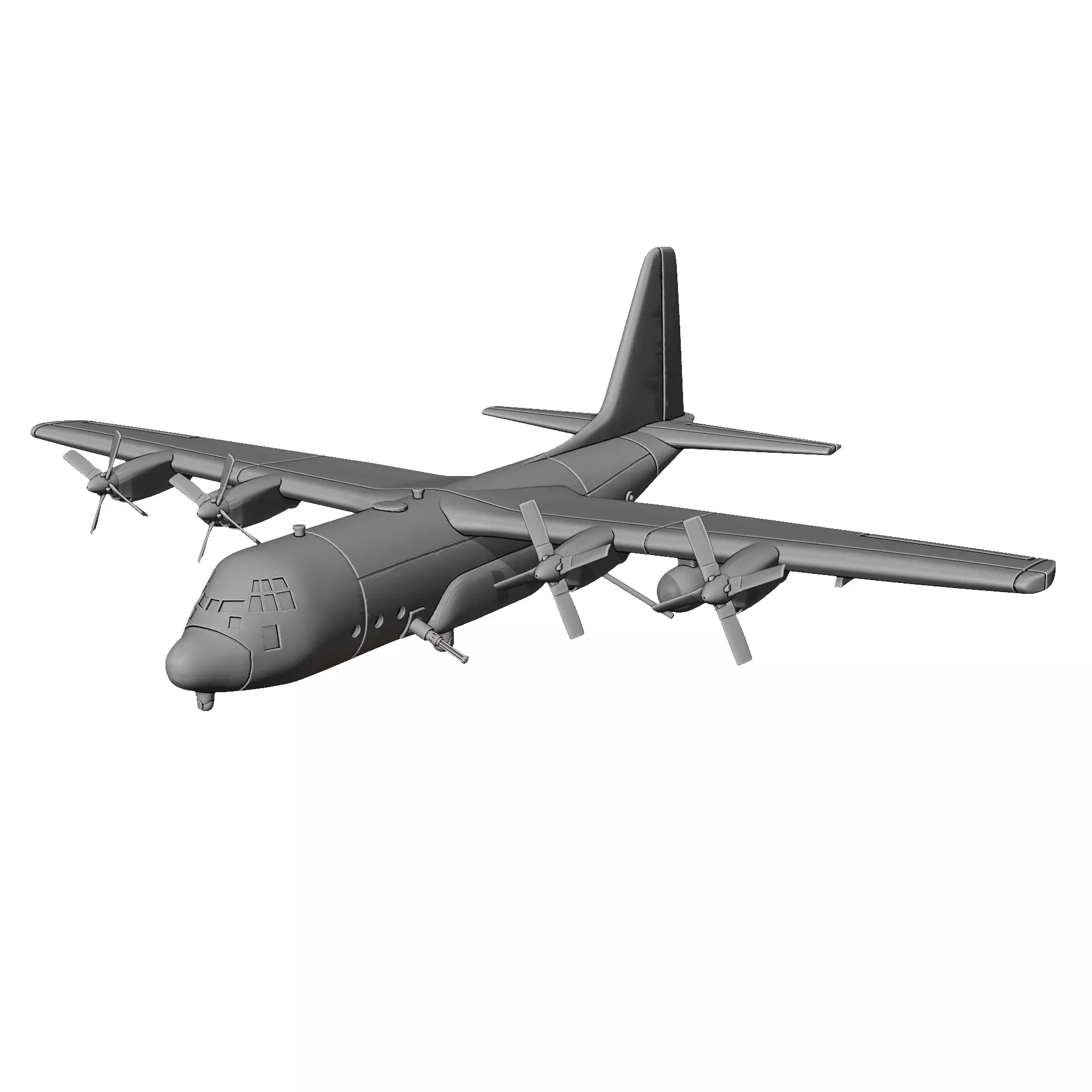 Lockheed AC-130 Spectre 3D print model_0