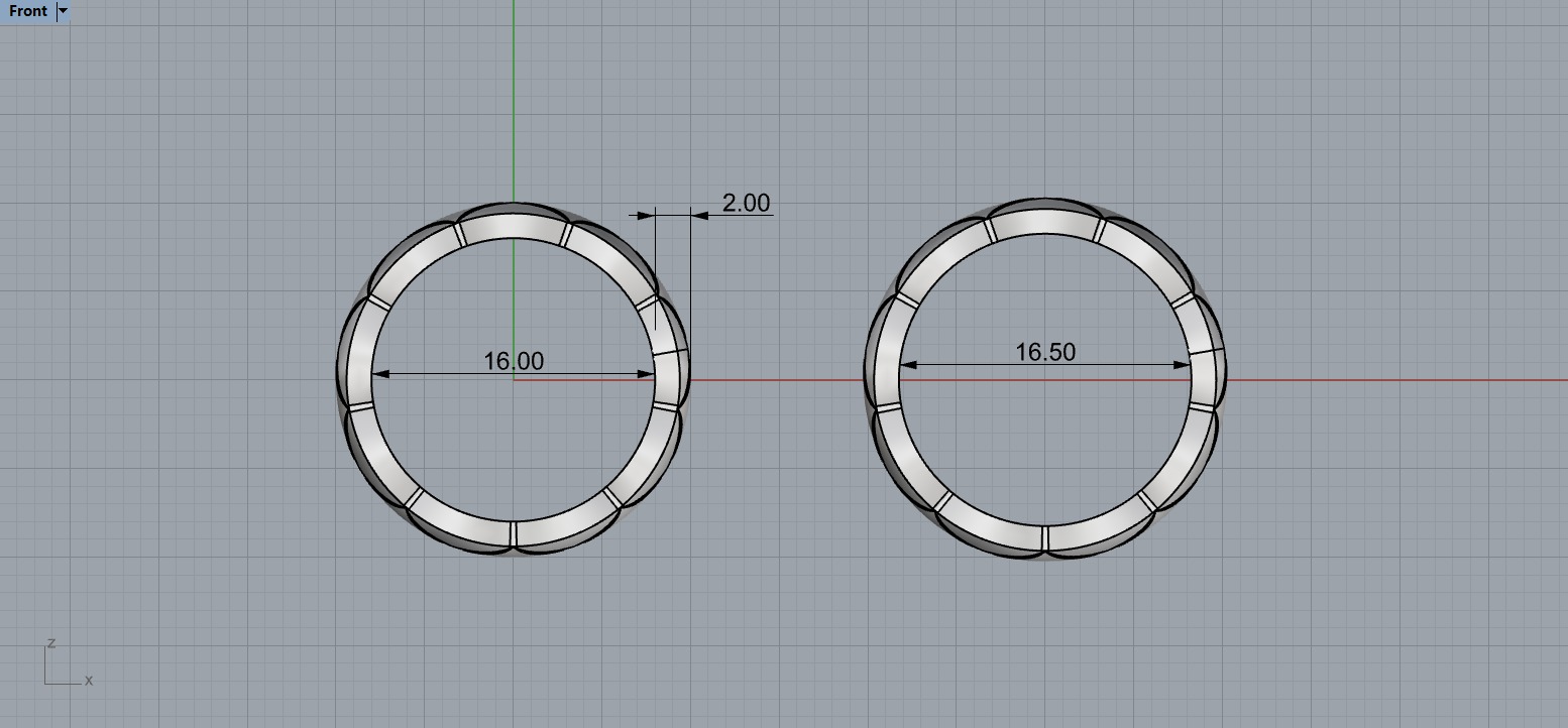 Coco Crush ring 16 - 16-5 Sizes N226 3D print model_6