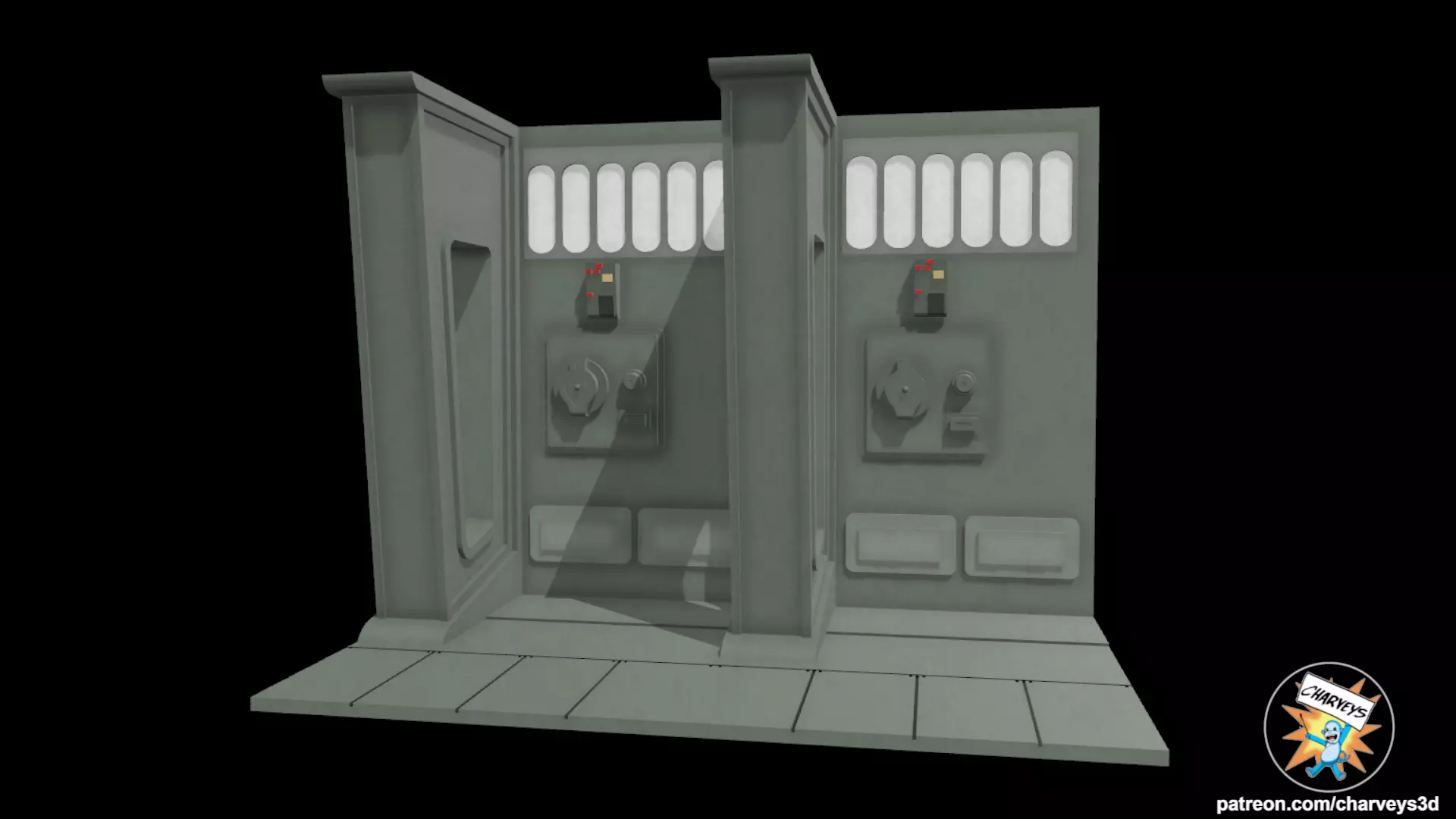 Star Wars Endor Bunker Corridor Diorama for action figures  3D print model_0