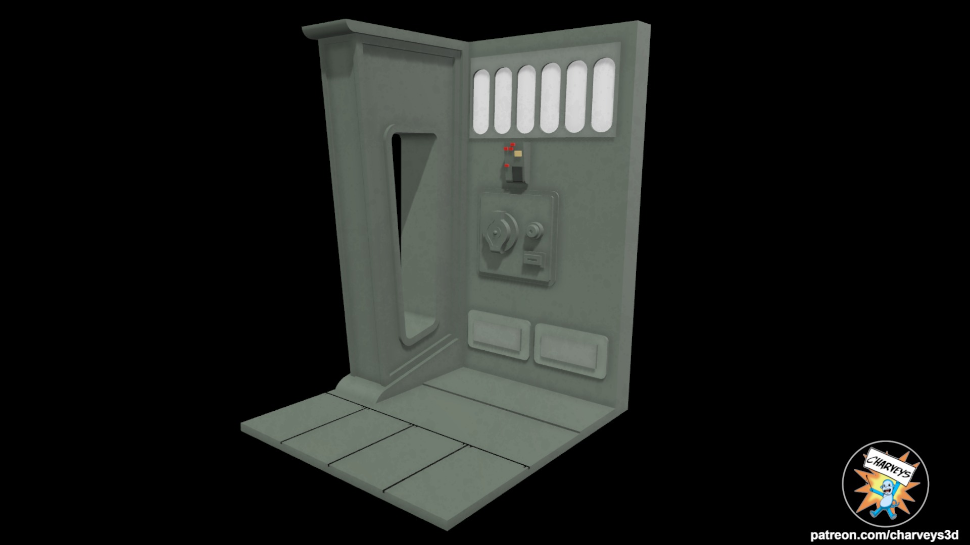 Star Wars Endor Bunker Corridor Diorama for action figures  3D print model_4