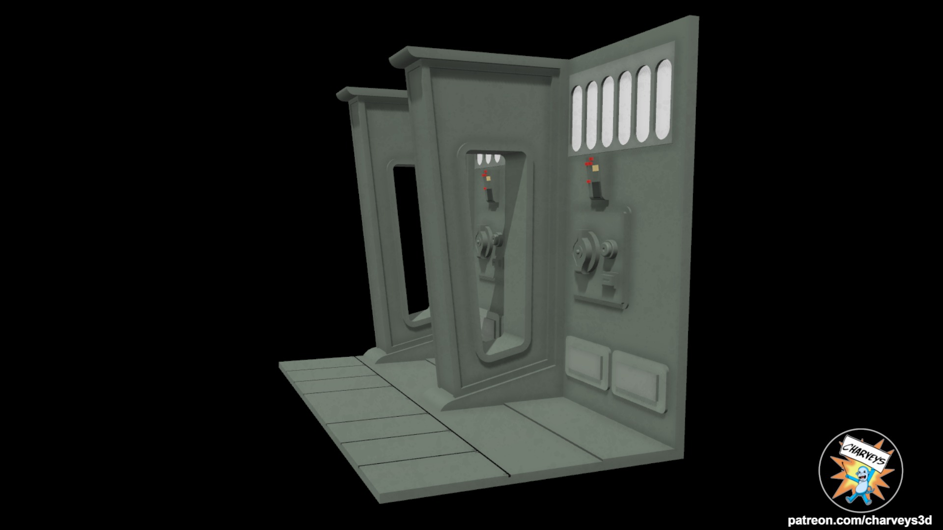 Star Wars Endor Bunker Corridor Diorama for action figures  3D print model_3